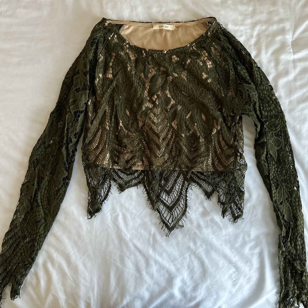 Lace long sleeve top